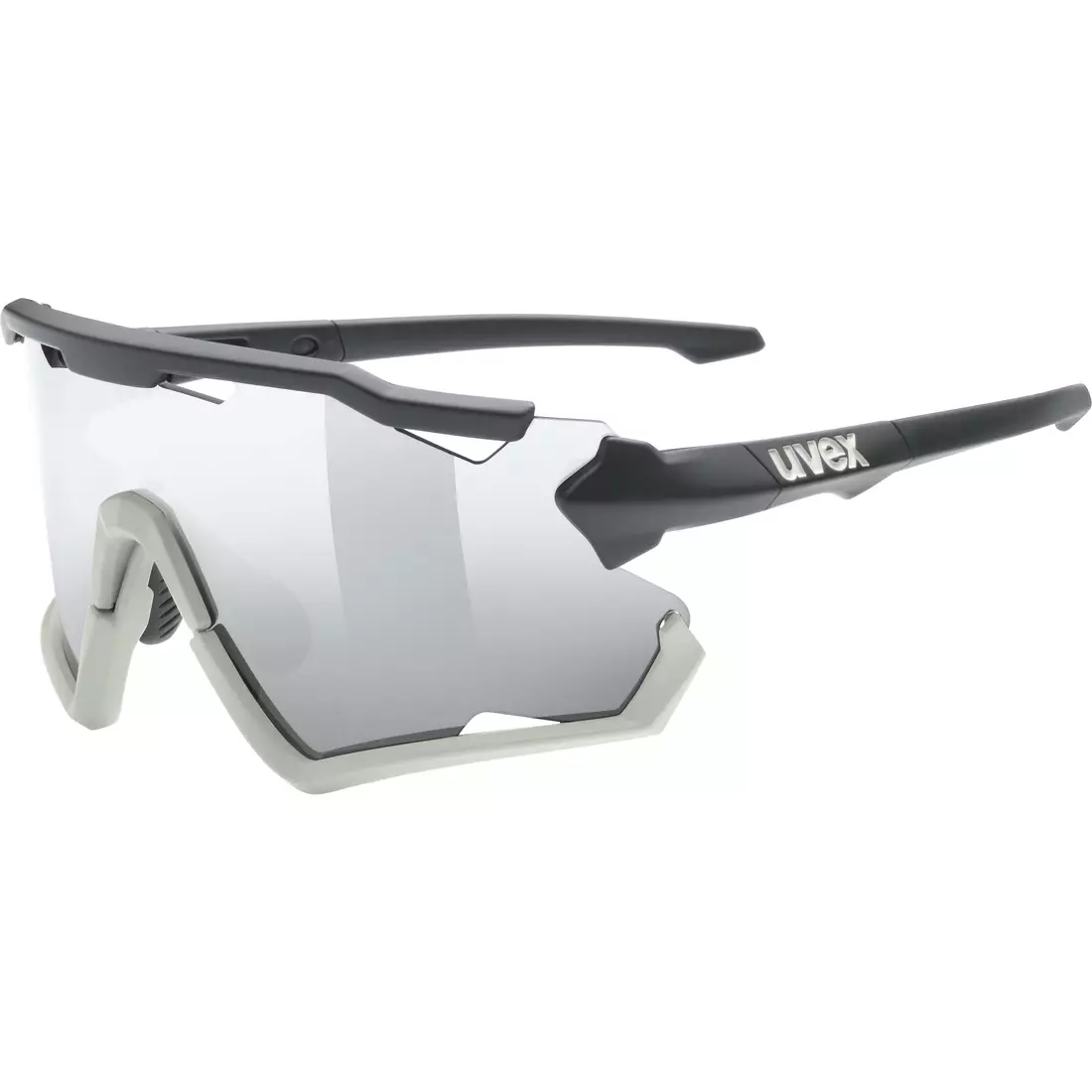Športové okuliare UVEX Sportstyle 228 mirror silver (S3), čierno-sivé