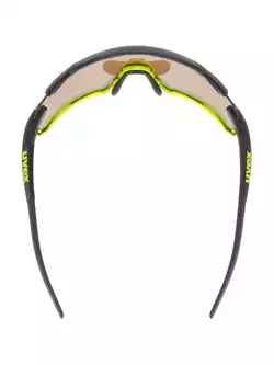 UVEX kolesarska/športna očala Sportstyle 228 mirror yellow (S3), čierno-fluór