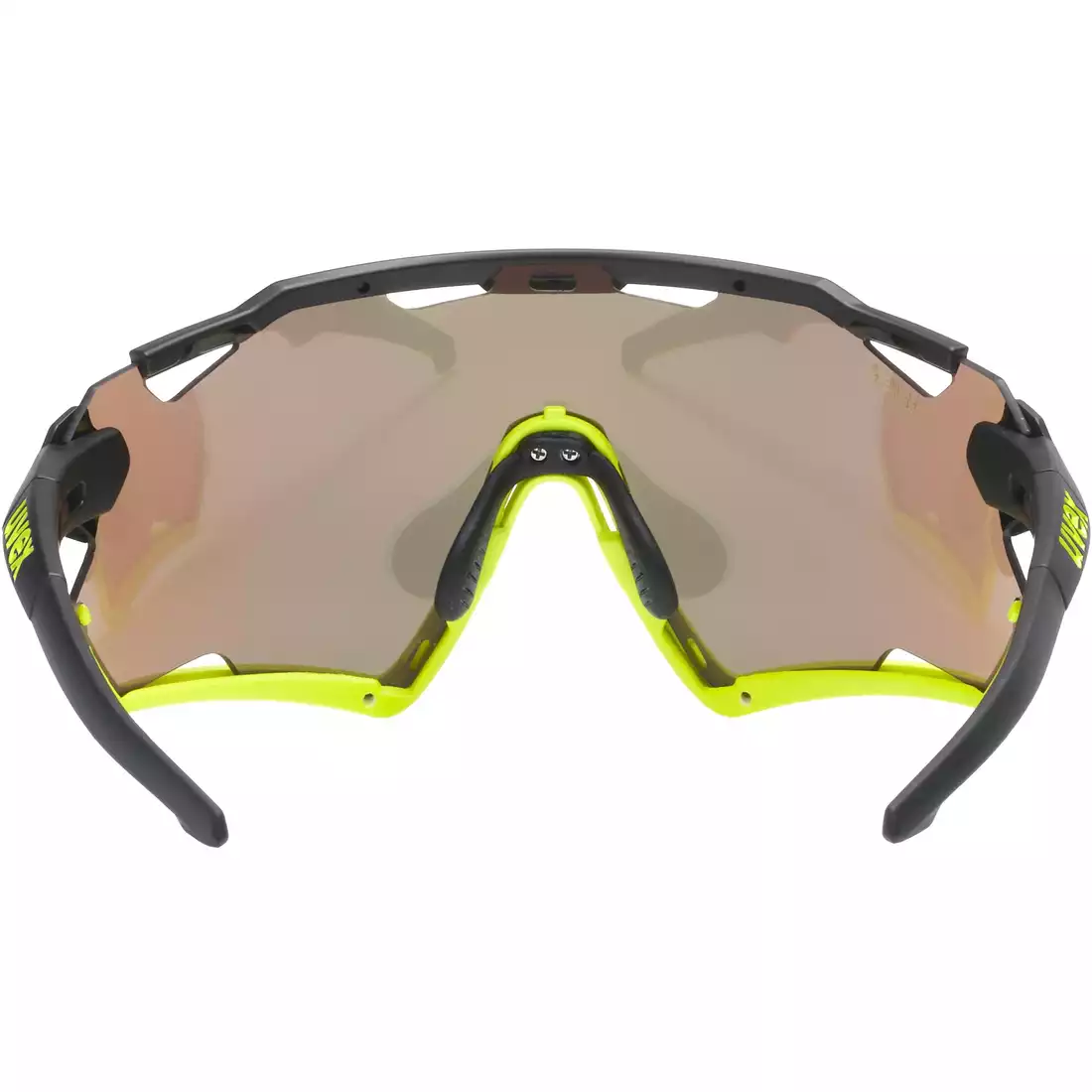 UVEX kolesarska/športna očala Sportstyle 228 mirror yellow (S3), čierno-fluór