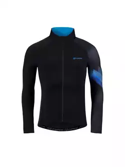 FORCE RIDGE Pánsky cyklistický dres, čierno-modrý