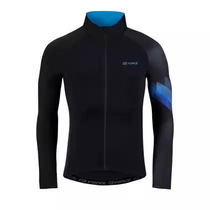 FORCE RIDGE Pánsky cyklistický dres, čierno-modrý