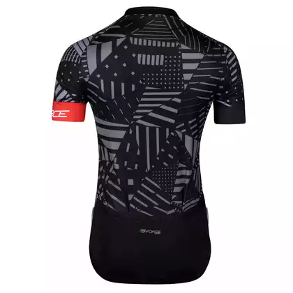 FORCE SHARD Cyklistický dres, čierno-šedý