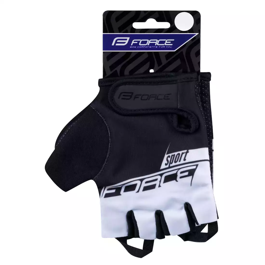 FORCE SPORT Cyklistické rukavice, čierno-biele