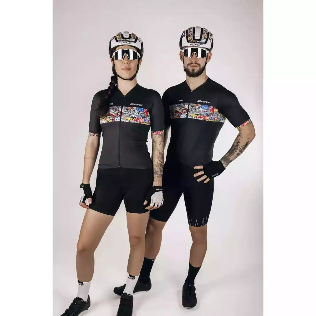 FORCE VIVID LADY dámsky cyklistický dres, čierna