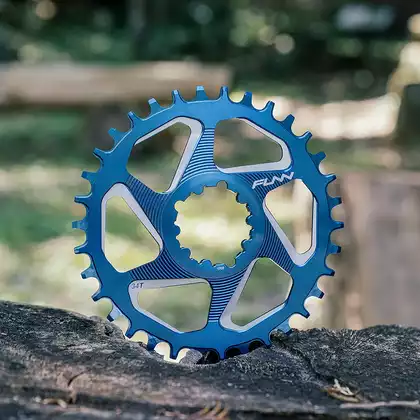 FUNN SOLO DX 34T NARROW- WIDE ozubené koleso bicykla na kľuku Modrá