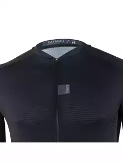 KAYMAQ DESIGN KYQ-SS-1001-3 pánsky cyklistický dres s krátkym rukávom, čierny