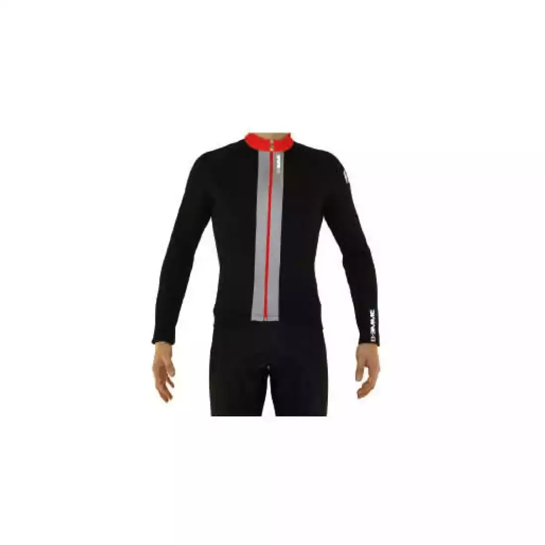 Biemme SOUL pánsky cyklistický dres s dlhým rukávom, čierna a červená