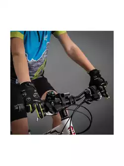 CHIBA BONES juniorské cyklistické rukavice BONES čierno-fluór 30576CZ-2