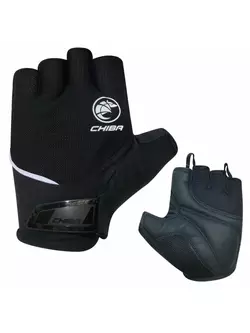 CHIBA SPORT cyklistické rukavice, čierna