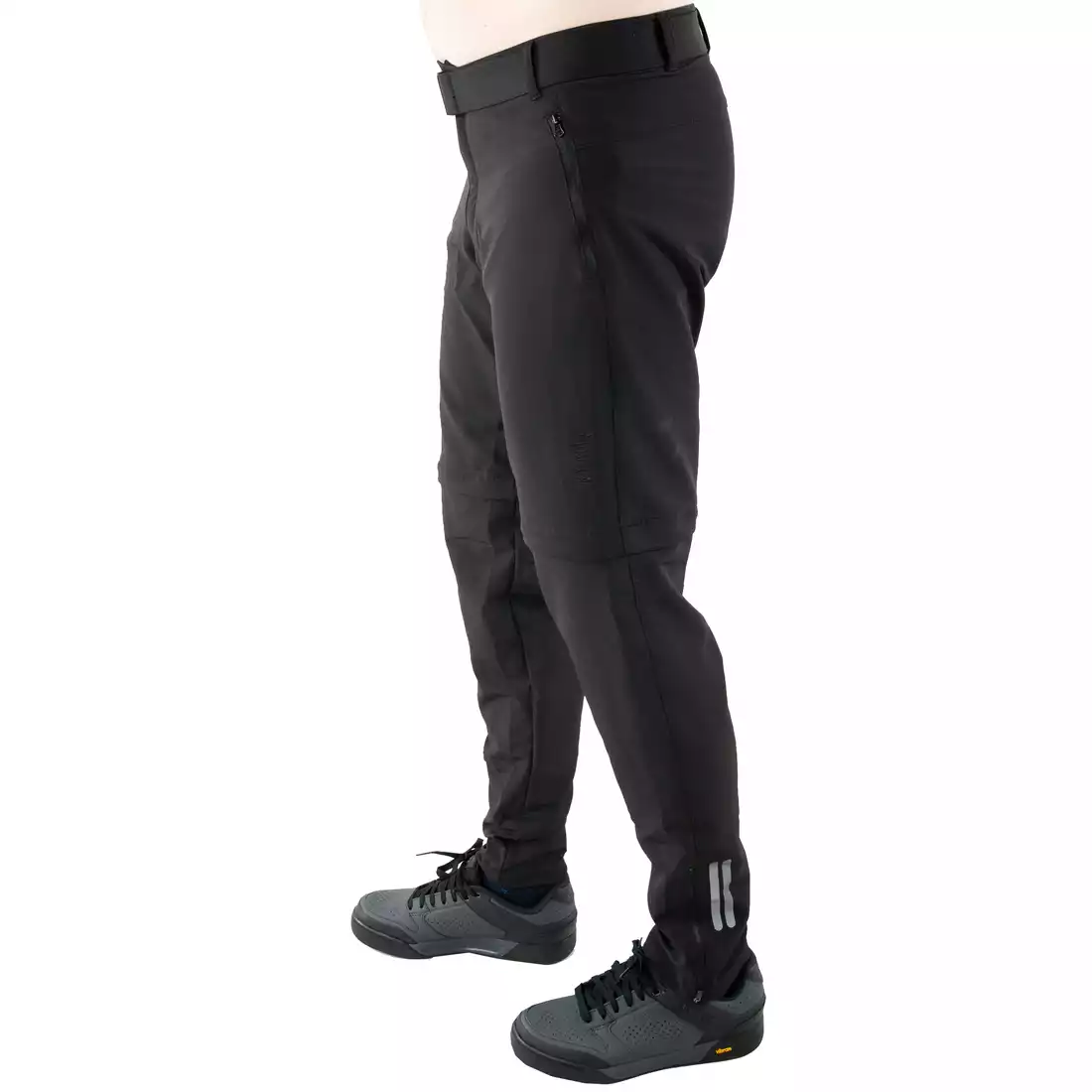 KAYMAQ STR-M-001 pánske cyklistické nohavice s odopínateľnými nohami, čierne