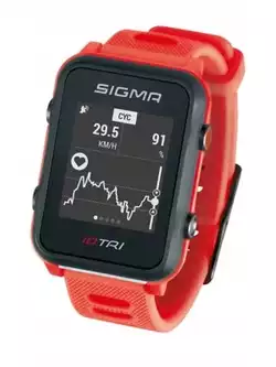 SIGMA ID.TRI SET Monitor srdcového tepu s pásikom, červený