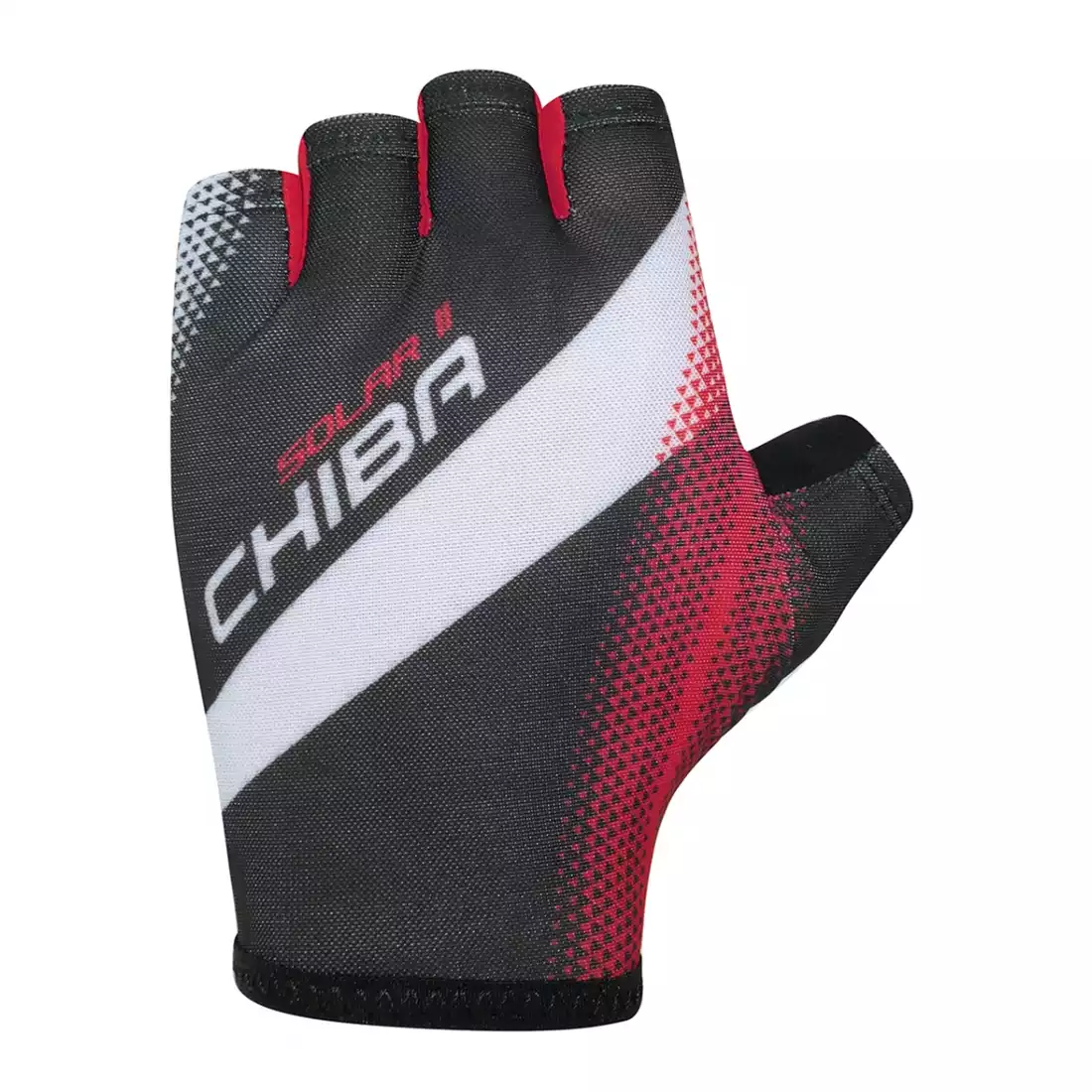 CHIBA SOLAR II Cyklistické rukavice, čierno-červené