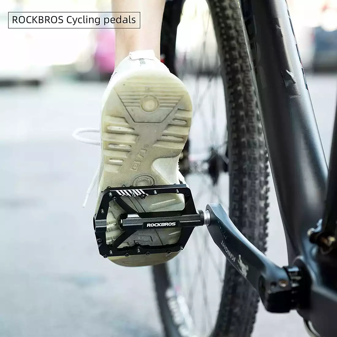 ROCKBROS 2018-12BBK Platformové pedále na bicykel, hliníkové, čierna