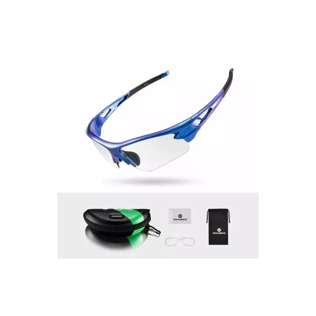 Cyklistické/športové okuliare Rockbros s fotochrómovou modrou 10069