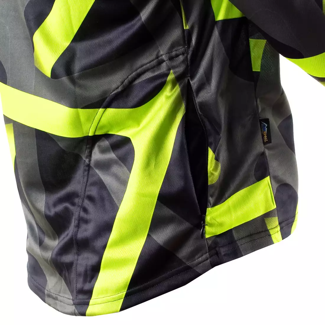 KAYMAQ DESIGN M36 pánsky voľný cyklistický dres MTB / enduro s dlhými rukávmi, žltý fluór