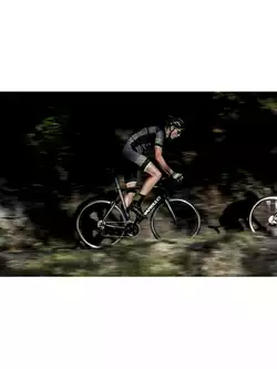 Rogelli RITMO pánske cyklistické šortky, čierna a zelená