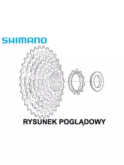 SHIMANO CS-HG31 oceľová kazeta, 8 rýchlostí, 11-30T, čierna