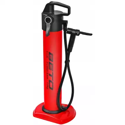 BETO CJA-001S podlahová pumpa, bezdušová kartuša 11 BAR/160 PSI, červená