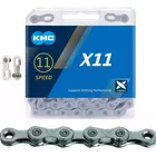 KMC X11 reťaz na bicykel  11-rýchlostná, 118 článkov, šedá