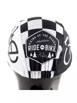 KAYMAQ DESIGN CZK1-9 RIDE BIKE Cyklistická čiapka so šiltom, čierna a biela