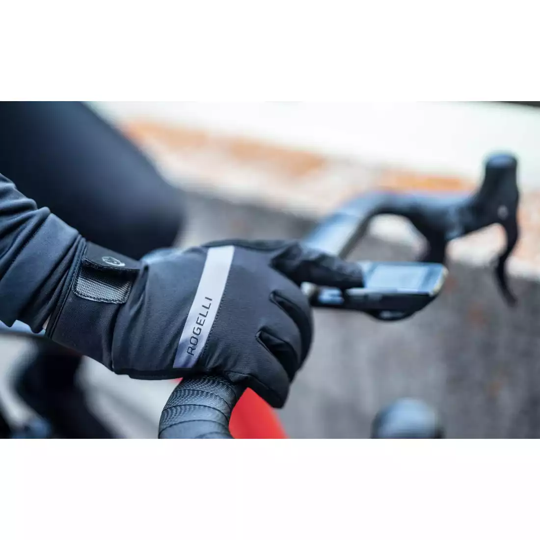ROGELLI NOVA zimné cyklistické rukavice, čierne
