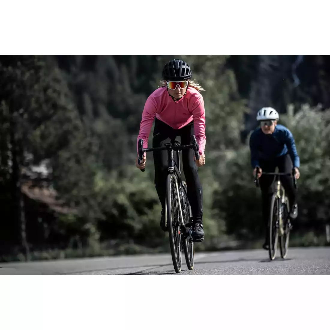 Rogelli CORE dámsky cyklistický dres s dlhým rukávom, ružová
