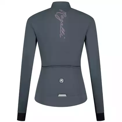 Rogelli DISTANCE dámska zateplená cyklistická bunda, šedo-ružová