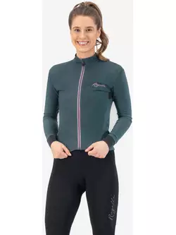 Rogelli DISTANCE dámska zateplená cyklistická bunda, šedo-ružová