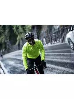 Rogelli DISTANCE pánska cyklistická bunda do dažďa, fluór