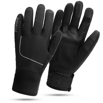 Rogelli ESSENTIAL zimné cyklistické rukavice, čierna