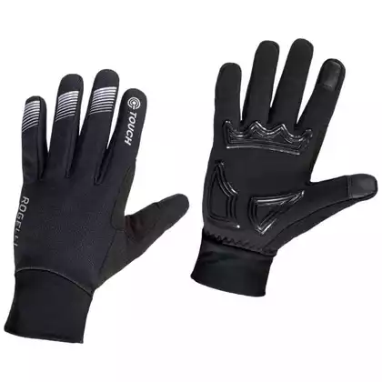 Rogelli TOCCA zimné cyklistické rukavice, čierna