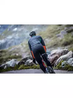 Rogelli ULTRACING pánske zateplené cyklistické nohavice s trakmi, čierna