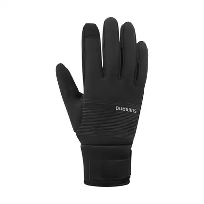 SHIMANO zimné cyklistické rukavice Windbreak Thermal ECWGLBWUS32ML0104 čierny