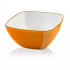VIALLI DESIGN LIVIO štvorcová akrylová miska, oranžová