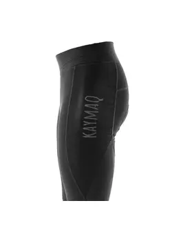 KAYMAQ ELWIN-W1001 dámske zateplené cyklistické nohavice bez trakov, membrána Zero Wind, čierna