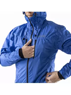 KAYMAQ J2MH pánska cyklistická bunda do dažďa s kapucňou, modrá
