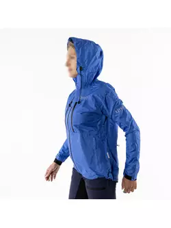 KAYMAQ J2WH dámska cyklistická bunda do dažďa s kapucňou, modrá