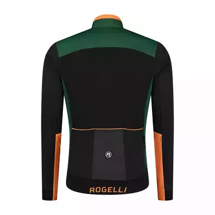 ROGELLI CADENCE zimná pánska cyklistická bunda zeleno-oranžová