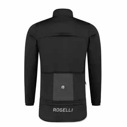 ROGELLI DEEP WINTER pánska zimná cyklistická bunda, čiernej farby