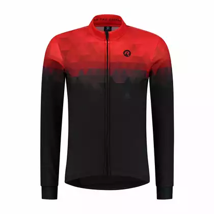 ROGELLI SPHERE pánska zimná cyklistická bunda, černá a červená