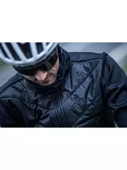 ROGELLI WADDED II pánska zimná cyklistická bunda, čierna