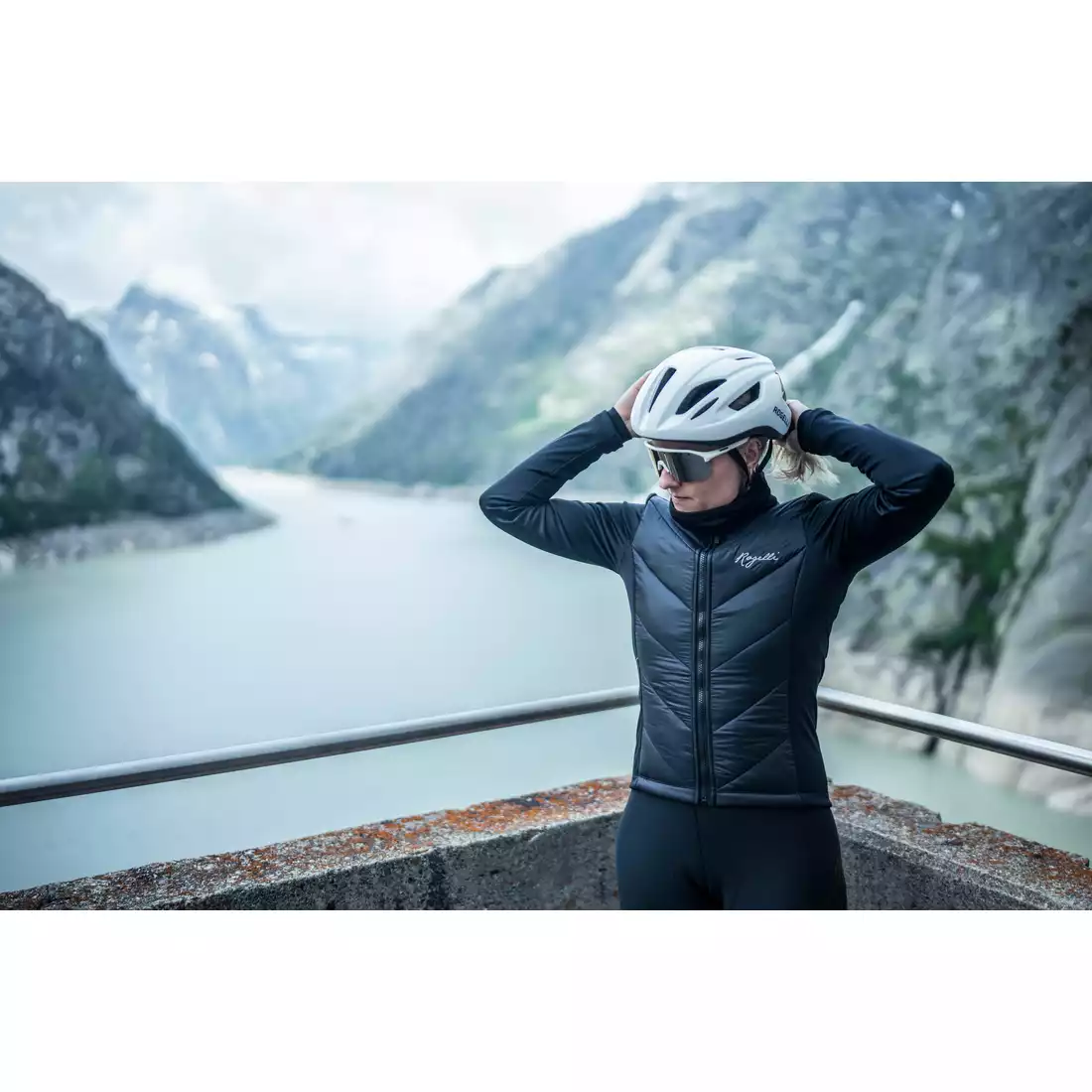 ROGELLI WADDED dámska zimná cyklistická bunda, čierna