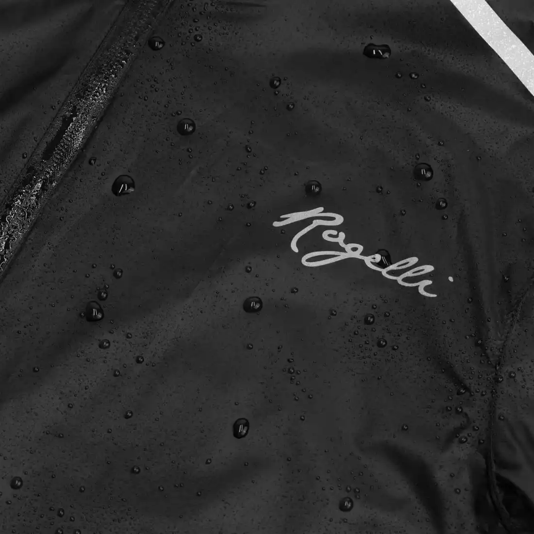Rogelli ESSENTIAL dámska cyklistická bunda do dažďa, čierna