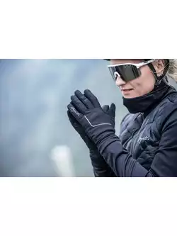 Rogelli ESSENTIAL dámske zimné cyklistické rukavice, čierna