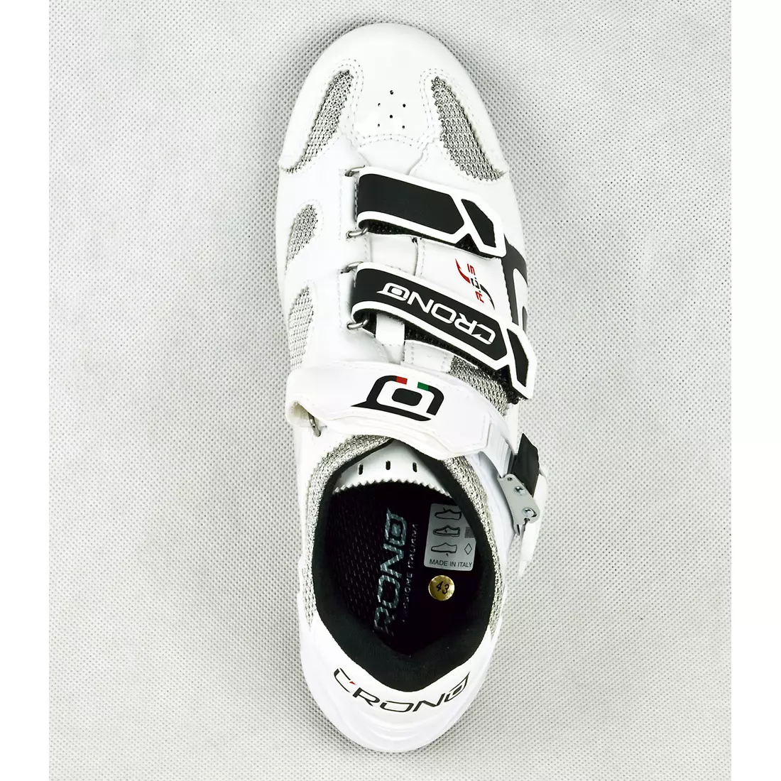 CRONO CLONE NYLON - cestná cyklistická obuv - farba: Biela