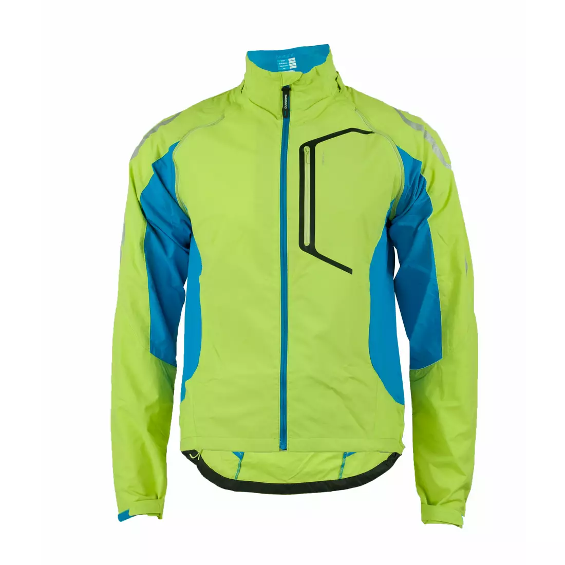 Cyklistická bunda SHIMANO HYBRID, odnímateľné rukávy, zelená CWJATSMS12MR