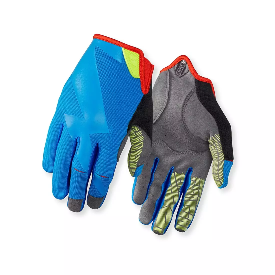 Cyklistické rukavice GIRO DND, dlhé prsty, modré