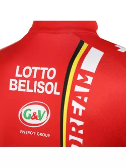 Cyklistický dres VERMARC - LOTTO BELISOL 2014, celoprepínací na zips