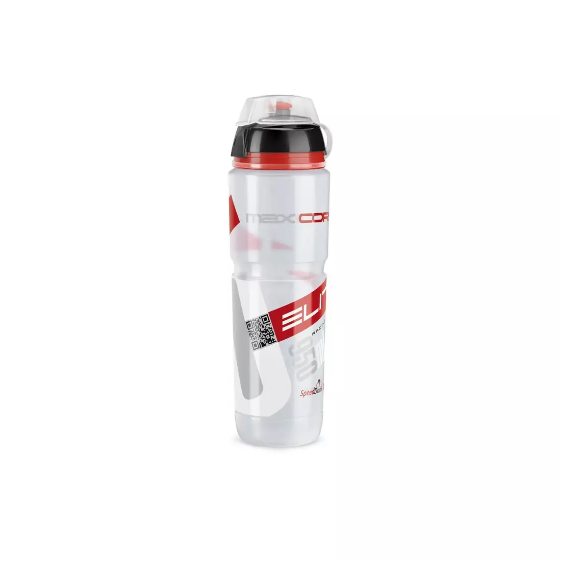 ELITE Fľaša Maxi Corsa MTB Transparent-Red Logo 1000ml EL0102006 SS18