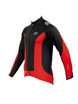FORCE X68 - 89985 - zateplený pánsky cyklistický dres - farba: čierna a červená
